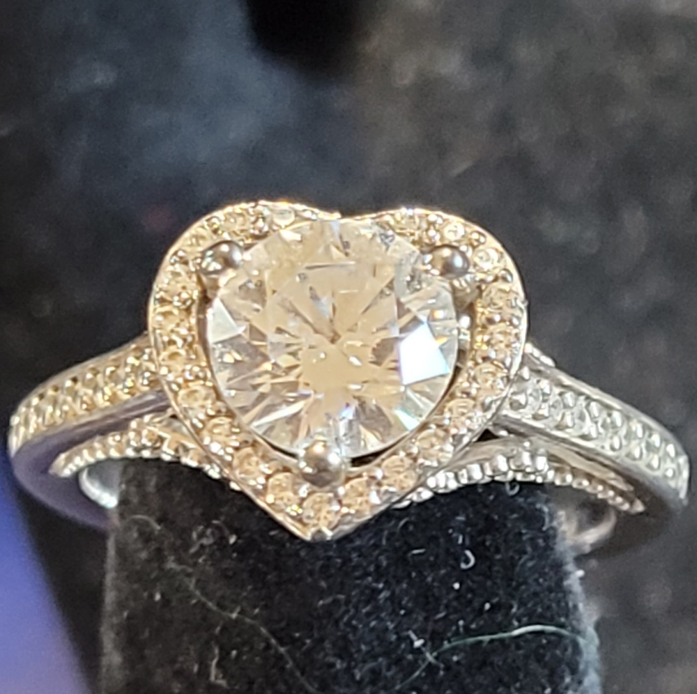 Sterling Silver Cubic Zirconia Solitaire Ring